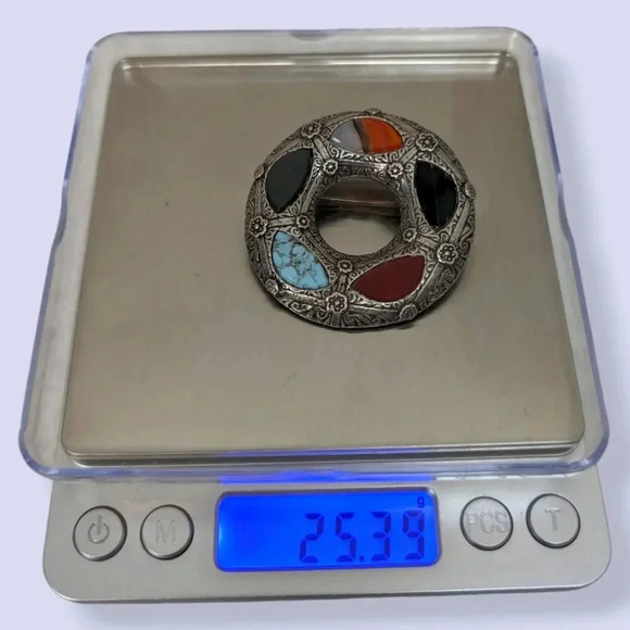 Vintage Miracle Scottish Celtic Stone Brooch - Picture 6 of 6